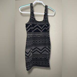 PINK Victoria's Secret Black & Gray Geometric Tank Mini Dress